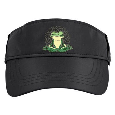Meditating Yoga Frog Adult Drive Performance Visor