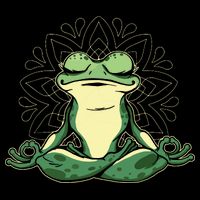 Meditating Yoga Frog Drawstring Bag