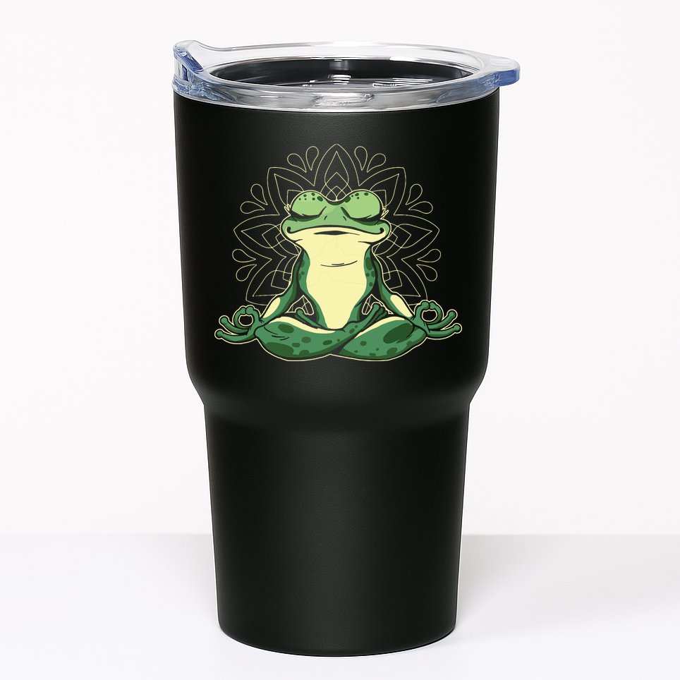 Meditating Yoga Frog Tumbler