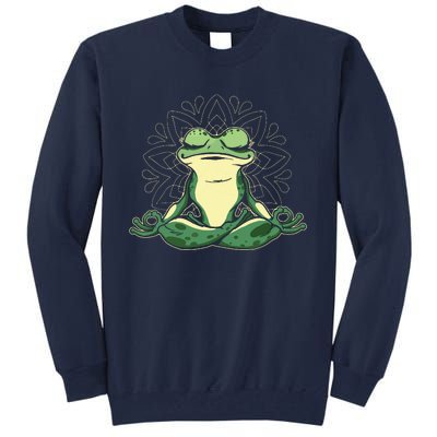 Meditating Yoga Frog Tall Sweatshirt