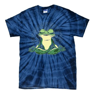 Meditating Yoga Frog Tie-Dye T-Shirt