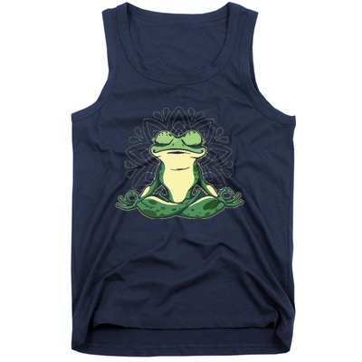 Meditating Yoga Frog Tank Top