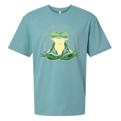 Meditating Yoga Frog Sueded Cloud Jersey T-Shirt