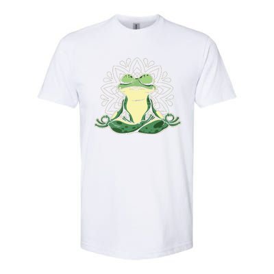 Meditating Yoga Frog Softstyle® CVC T-Shirt