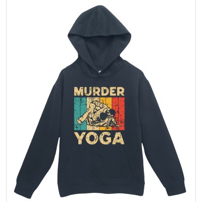 Murder Yoga Funny Vintage BJJ Brazilian Jiu Jitsu Urban Pullover Hoodie