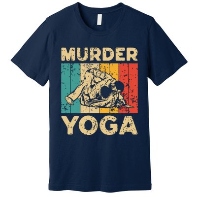 Murder Yoga Funny Vintage BJJ Brazilian Jiu Jitsu Premium T-Shirt