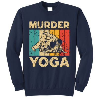 Murder Yoga Funny Vintage BJJ Brazilian Jiu Jitsu Tall Sweatshirt