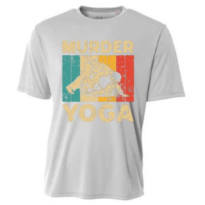 Murder Yoga Funny Vintage BJJ Brazilian Jiu Jitsu Cooling Performance Crew T-Shirt