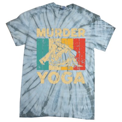 Murder Yoga Funny Vintage BJJ Brazilian Jiu Jitsu Tie-Dye T-Shirt