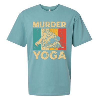 Murder Yoga Funny Vintage BJJ Brazilian Jiu Jitsu Sueded Cloud Jersey T-Shirt