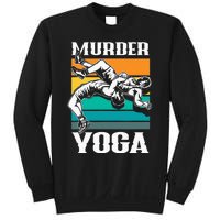 Murder Yoga Funny Retro Vintage Wrestler Wrestling Sweatshirt