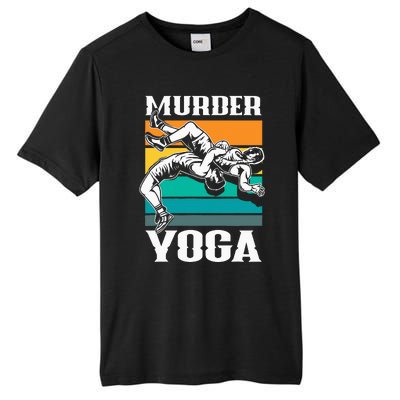 Murder Yoga Funny Retro Vintage Wrestler Wrestling Tall Fusion ChromaSoft Performance T-Shirt