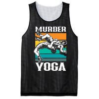 Murder Yoga Funny Retro Vintage Wrestler Wrestling Mesh Reversible Basketball Jersey Tank