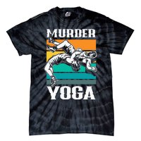 Murder Yoga Funny Retro Vintage Wrestler Wrestling Tie-Dye T-Shirt