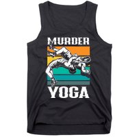 Murder Yoga Funny Retro Vintage Wrestler Wrestling Tank Top