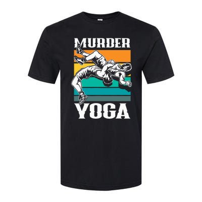 Murder Yoga Funny Retro Vintage Wrestler Wrestling Softstyle® CVC T-Shirt