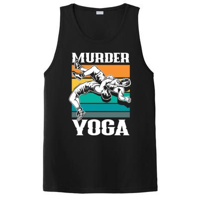 Murder Yoga Funny Retro Vintage Wrestler Wrestling Cool Gift PosiCharge Competitor Tank