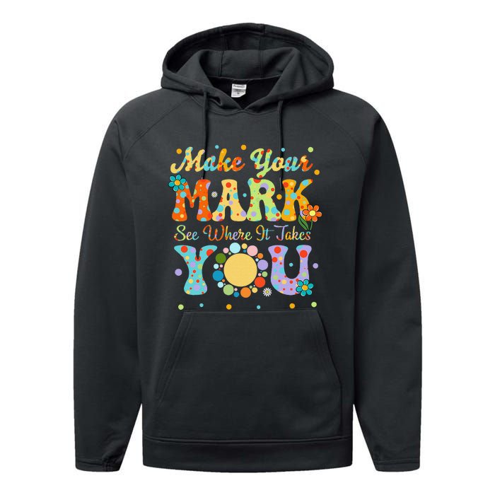 Make Your Funny Mark See Where It Takes You Performance Fleece Hoodie