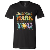 Make Your Funny Mark See Where It Takes You V-Neck T-Shirt