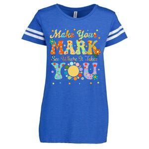 Make Your Funny Mark See Where It Takes You Enza Ladies Jersey Football T-Shirt