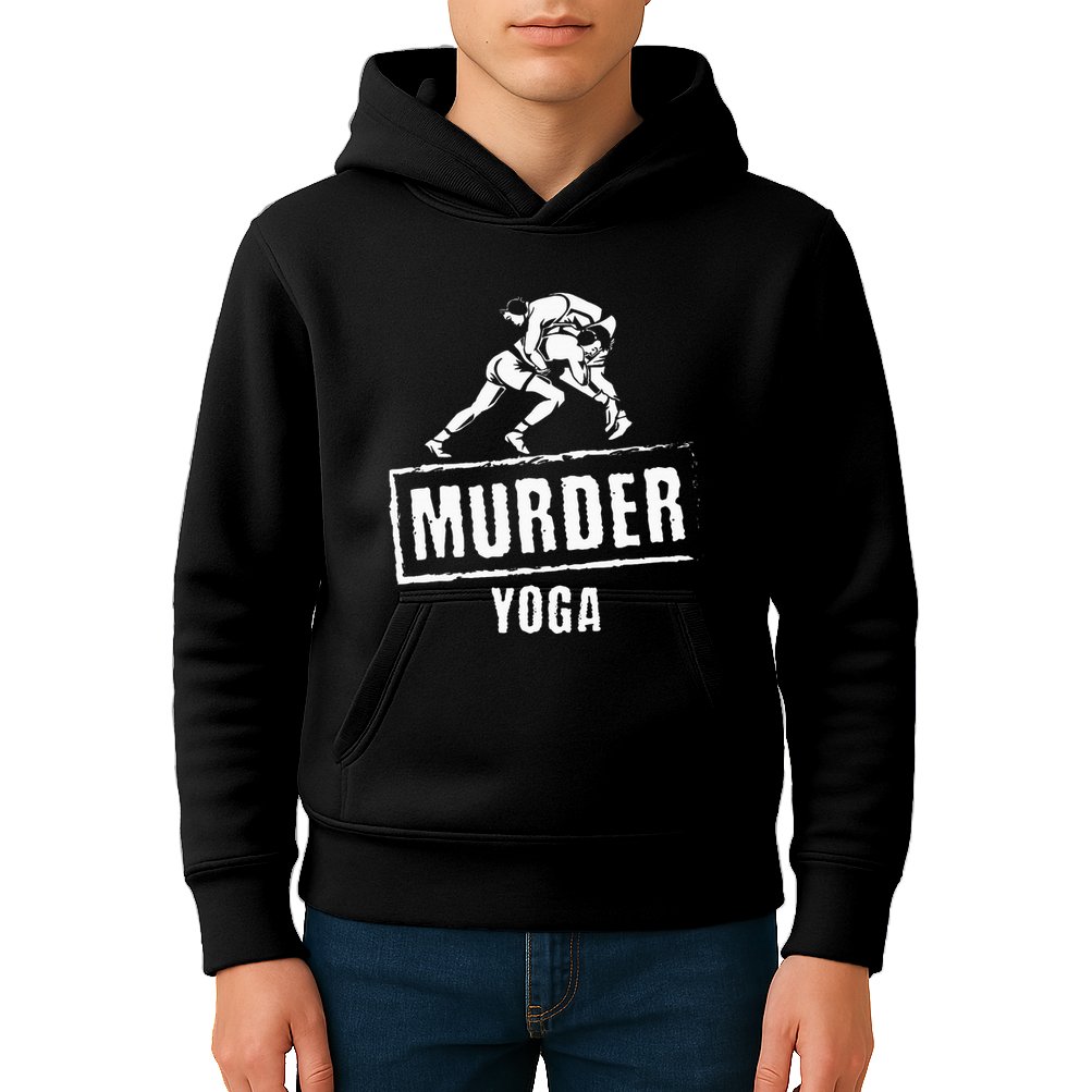 Murder Yoga Fighter Wrestling Gear Wrestling Rules Kids Hoodie