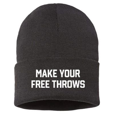 Make Your Free Throws Sustainable Knit Beanie