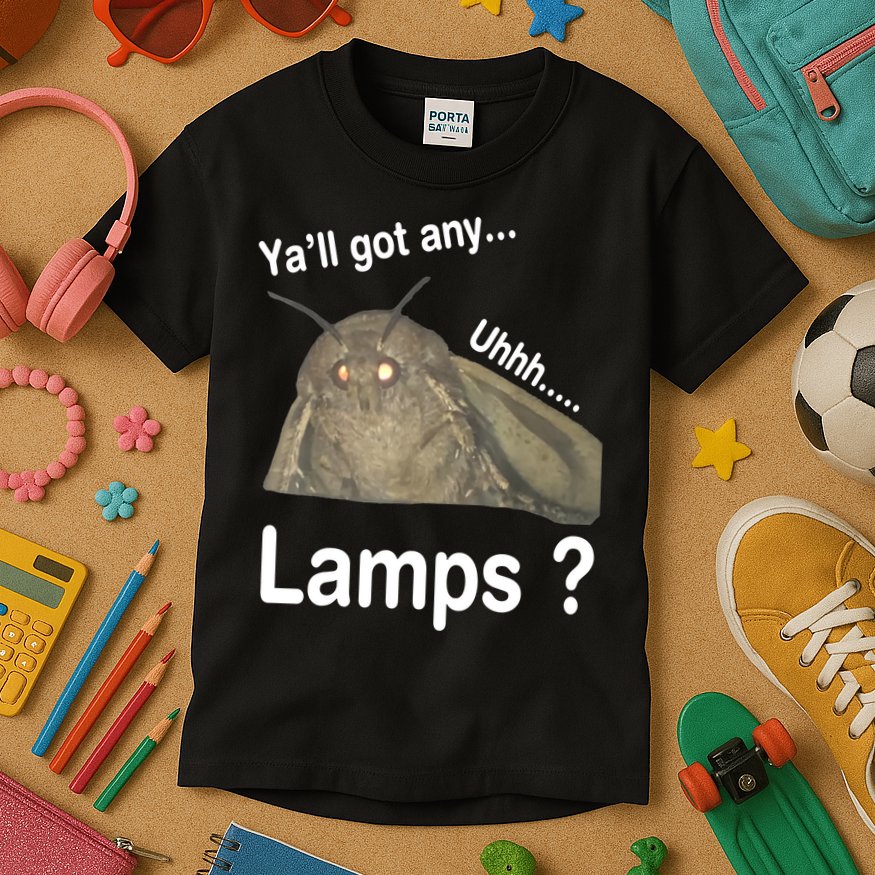 Moth Yall Got Any Lamps? Meme Kids T-Shirt