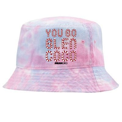 Mean You Go Glen Coco Candy Cane Text Cool Gift Tie-Dyed Bucket Hat