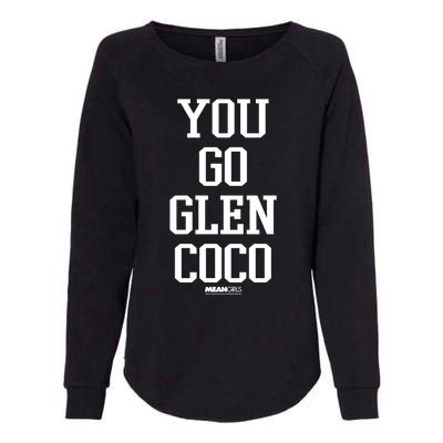 Mean You Go Glen Coco Stack Text Gift Womens California Wash Sweatshirt