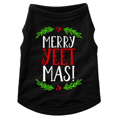 Merry Yeetmas Humorous Yeet Meme Pun Festive Joy Cheer Funny Gift Doggie Tank