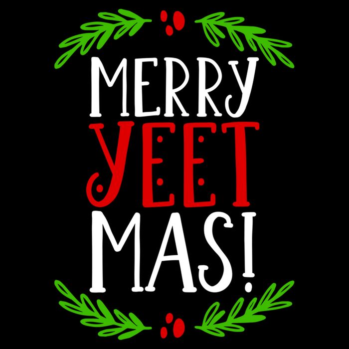 Merry Yeetmas Humorous Yeet Meme Pun Festive Joy Cheer Funny Gift Cooling Performance Crew T-Shirt