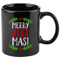 Merry Yeetmas Humorous Yeet Meme Pun Festive Joy Cheer Funny Gift 11oz C Handle Ceramic Mug