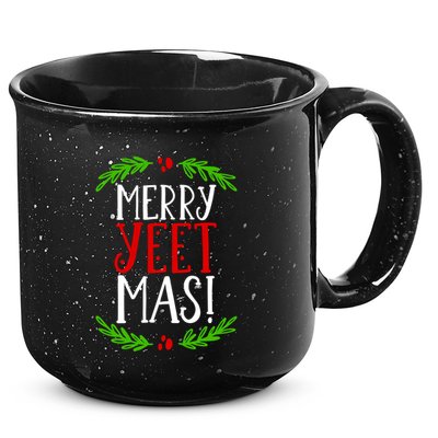 Merry Yeetmas Humorous Yeet Meme Pun Festive Joy Cheer Funny Gift 15oz Campfire Ceramic Mug