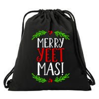 Merry Yeetmas Humorous Yeet Meme Pun Festive Joy Cheer Funny Gift Drawstring Bag