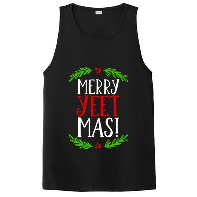 Merry Yeetmas Humorous Yeet Meme Pun Festive Joy Cheer Funny Gift PosiCharge Competitor Tank