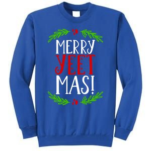 Merry Yeetmas Humorous Yeet Meme Pun Festive Joy Cheer Funny Gift Tall Sweatshirt