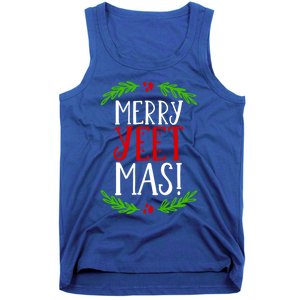 Merry Yeetmas Humorous Yeet Meme Pun Festive Joy Cheer Funny Gift Tank Top