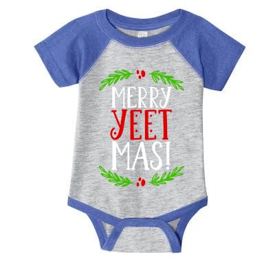 Merry Yeetmas Humorous Yeet Meme Pun Festive Joy Cheer Funny Gift Infant Baby Jersey Bodysuit