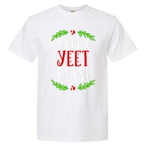 Merry Yeetmas Humorous Yeet Meme Pun Festive Joy Cheer Funny Gift Garment-Dyed Heavyweight T-Shirt