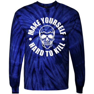 Make Yourself Hard To Kill Gamers Gaming Tie-Dye Long Sleeve Shirt