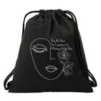 May You Have The Confidence Of A Mediocre White Man Feminist Drawstring Bag