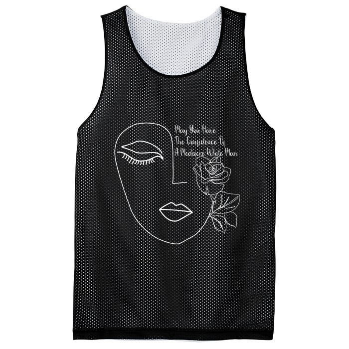 May You Have The Confidence Of A Mediocre White Man Feminist Mesh Reversible Basketball Jersey Tank