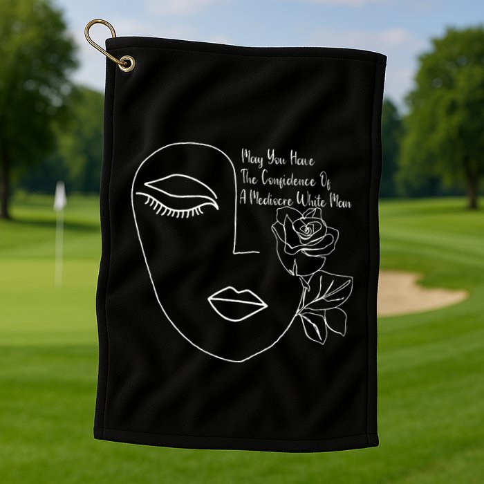 May You Have The Confidence Of A Mediocre White Man Feminist Golf Towel