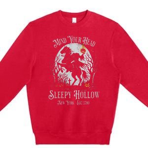 Mind Your Head Sleepy Hollow Headless Horseman Premium Crewneck Sweatshirt