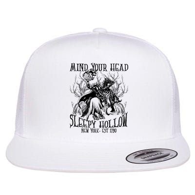 Mind Your Head Headless Horseman Est 1790 Headless Horseman Horror Flat Bill Trucker Hat
