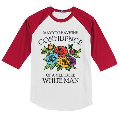 May You Have The Confidence Of A Mediocre White Man Kids Colorblock Raglan Jersey