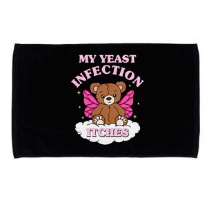 My Yeast Infection Itches Funny Meme Microfiber Hand Towel