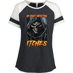 My Yeast Infection Itches Enza Ladies Jersey Colorblock Tee