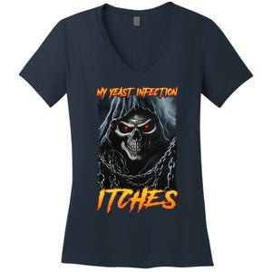 My Yeast Infection Itches Women's V-Neck T-Shirt