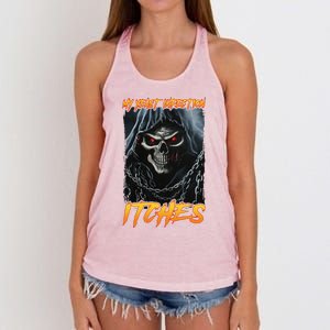 My Yeast Infection Itches Women's Knotted Racerback Tank